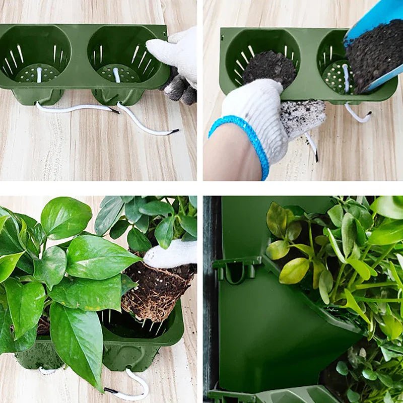 Pot de Fleurs - VerticalGardenFlowerPot™ - Vert Militaire - Oasis Citadin