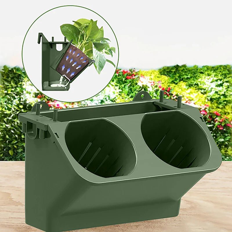 Pot de Fleurs - VerticalGardenFlowerPot™ - Vert Militaire - Oasis Citadin